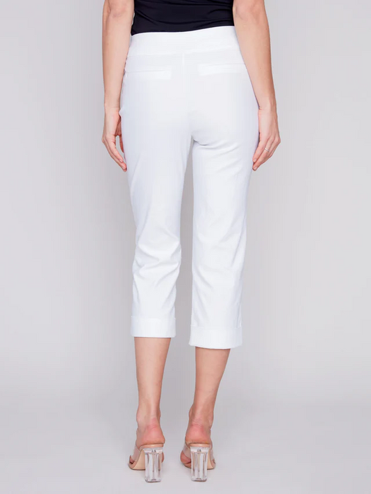 Stretch Pull-On Capri Pants -Charlie B