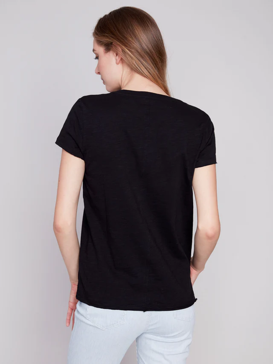 Organic Cotton Slub Knit T-Shirt-Charlie B