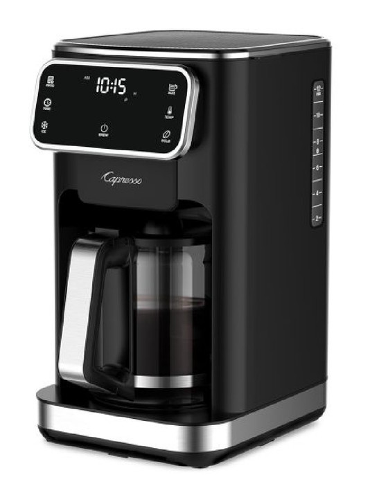 12-Cup Touchscreen Coffee Maker with Glass Carafe-Capresso