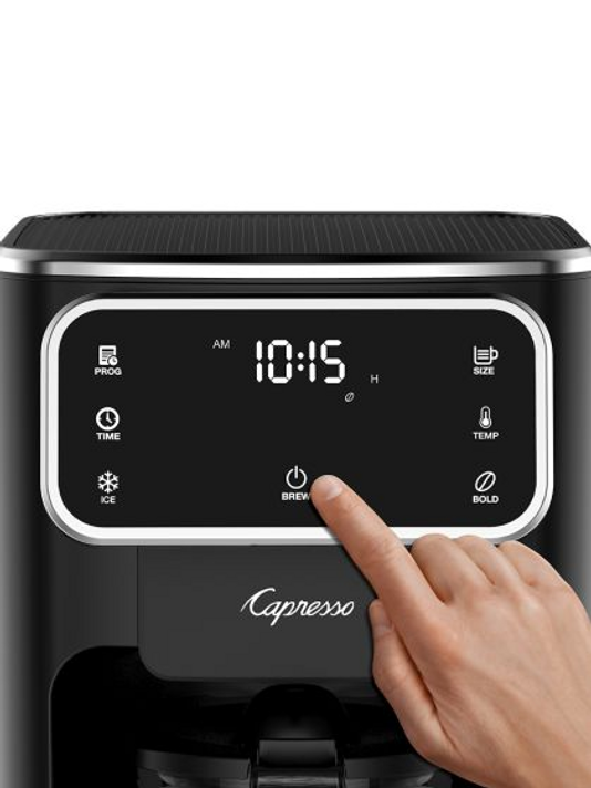 12-Cup Touchscreen Coffee Maker with Glass Carafe-Capresso