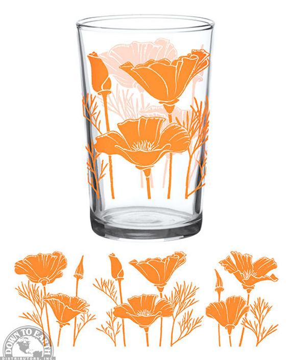 Vintage Poppy Juice Glass