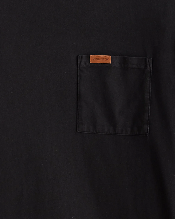 Men's LS Black Deschutes Pocket Tee-Pendleton
