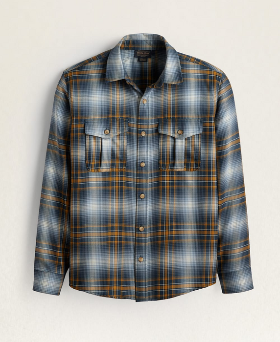 MEN'S PLAID HARRISON MERINO SHIRT-PENDLETON