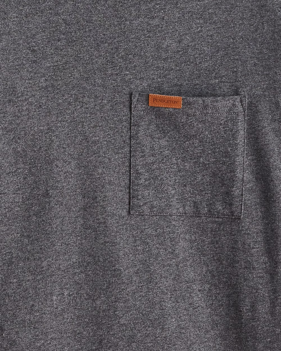Mens LS Deschutes Heather Pocket T-Pendleton