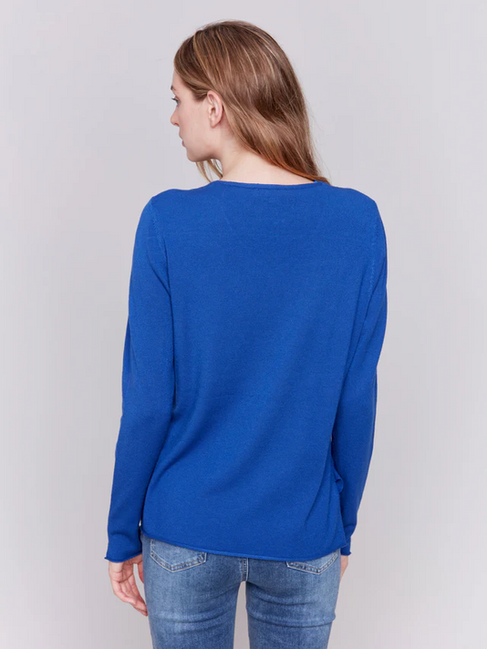 Basic V-Neck Sweater-Charlie B