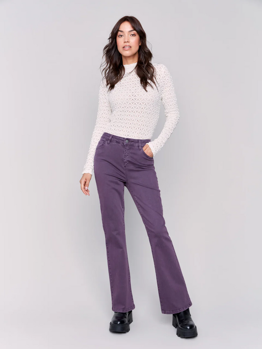 Bootcut Twill Pants-Charlie B