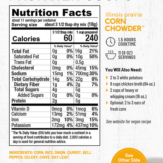 Illinois Prairie Corn Chowder-Frontier Soup