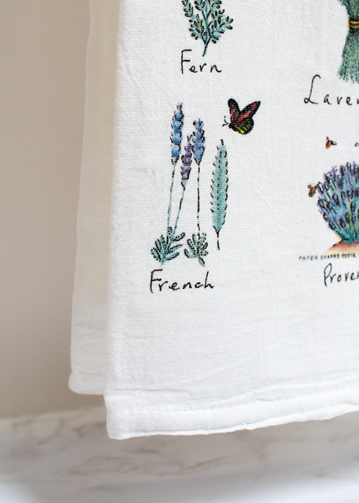 Lavender Flour Sack Towel