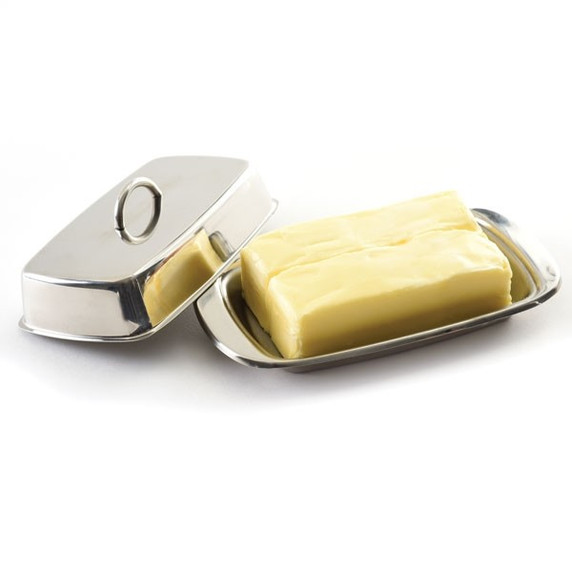  Stainless Steel Double Covered Butter Dish 282