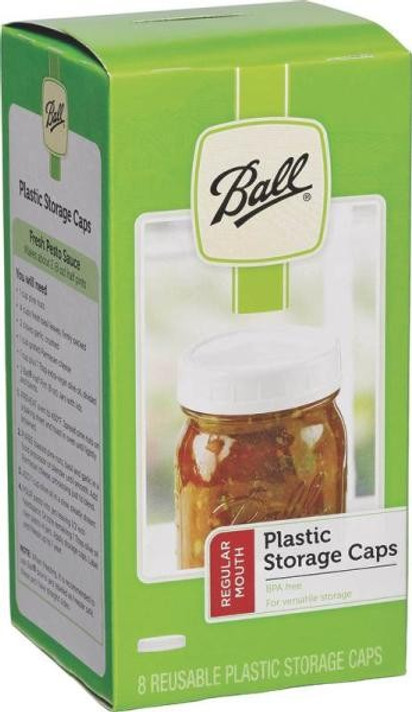 Ball Jar Storage Caps, Plastic, Regular Size 6-Pack