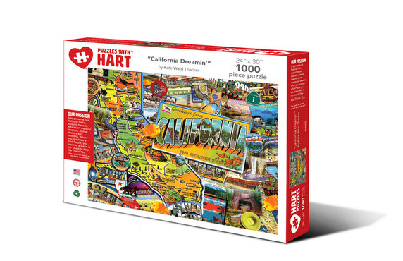 California Dreamn' Hart Puzzle By Kate Ward Thacker