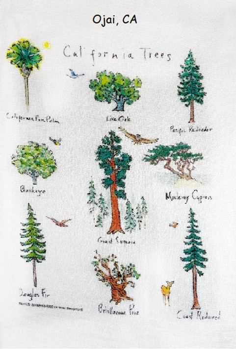 California Trees Flour Sack Towel