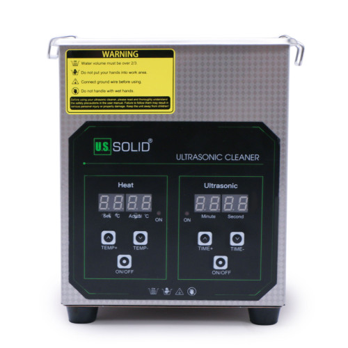 2L U.S. Solid Digitaler Ultrasonic Cleaner - 0.5 gal 40 KHz Edelstahl-Ultraschallreinigungsmaschine für Industrie und Schmuck - Max. Heizungstemp. 176℉ - FCC, CE, RoHS, UL zertifiziert