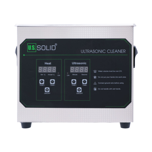 3L U.S. Solid Digitaler Ultrasonic Cleaner - 0.8 gal 40 KHz Edelstahl-Ultraschallreinigungsmaschine für Industrie und Schmuck - Max. Heizungstemp. 176℉ - FCC, CE, RoHS, UL zertifiziert