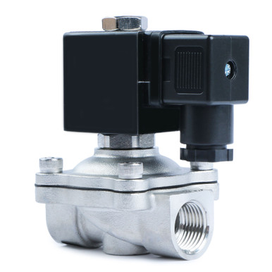FSA Messing Magnetventil 1/2" 24V DC – Stromlos Geschlossen, 0-10 Bar, Mit Viton-Dichtung