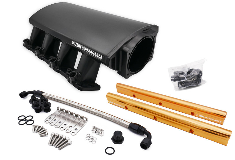 ISR Performance Fabricated Intake Manifold & Fuel Rail Kit - LS3/L92 102MM Square port low profile - black
