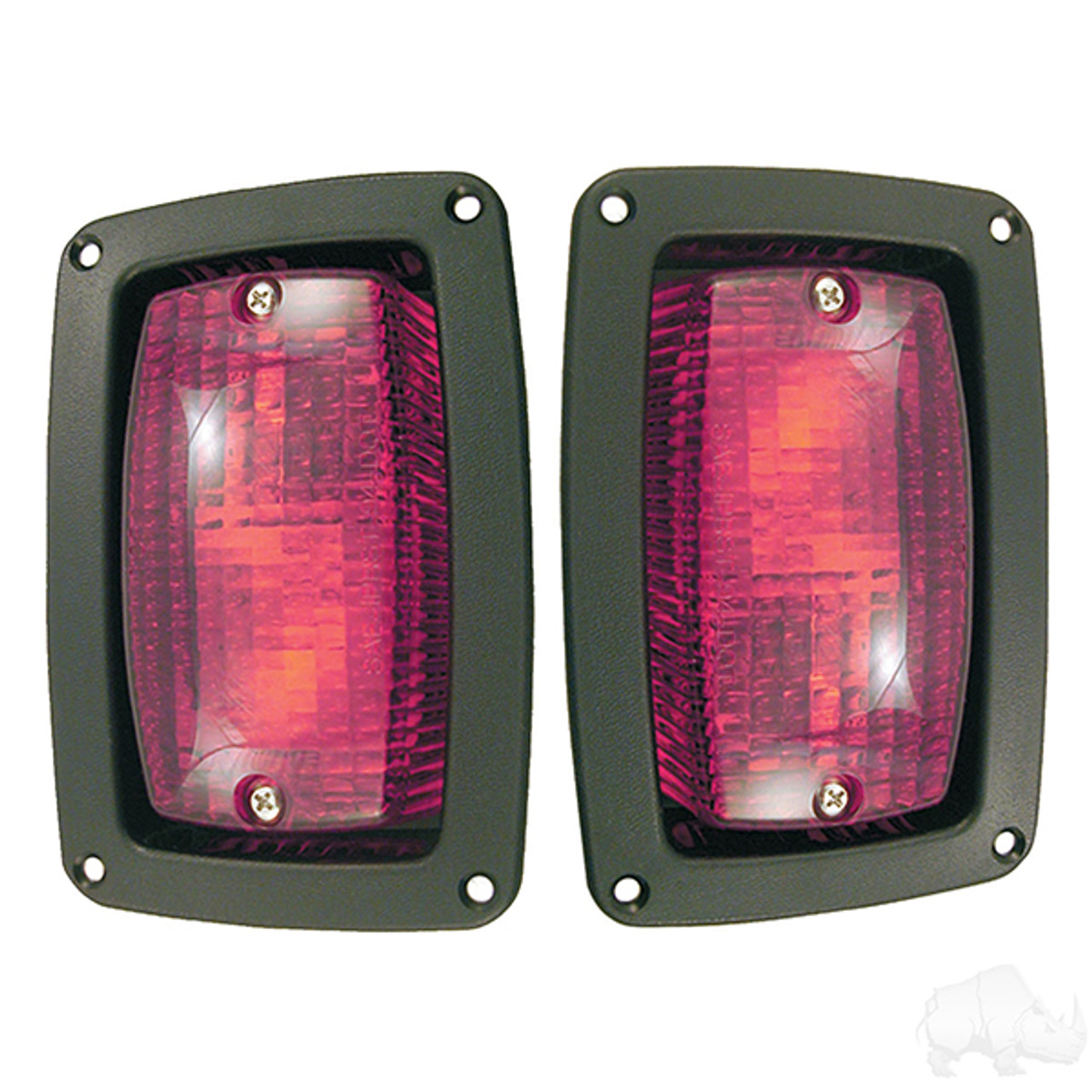 LED Taillights with Bezels, Club Car DS, Yamaha, E-Z-Go