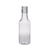 50 ml Clear PET Plastic Mini Liquor Bottles (White Tamper-Evident Cap)- Case of 200
