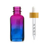1 oz Multifade Glass Bottle w/ White-Bamboo Calibrated Glass Dropper