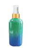 1 Oz Sage Green and Blue Multi-fade Bottle w/ White - Gold Fine Mist Sprayer