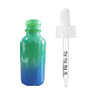 1 Oz Sage Green and Blue Multi-fade Bottle w/ White CRC Calibrated Dropper