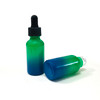 1 Oz Sage Green and Blue Multi-fade Bottle w/ Black Regular Dropper