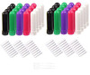 50 Pcs, Multi-Color Essential Oil Aromatherapy Blank Nasal Inhaler Tubes(Including 50 unscented Wicks +3 Polyethylene Pipette Droppers) 5 Different Colors