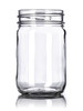 12 oz clear mason glass jar with 70-450G neck finish-Case of 96