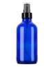 4 oz Cobalt BLUE Glass Bottle 22-400 mm neck finish w/ Black Fine Mist Sprayer