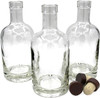 Nordic Bottles - 3 Pack - 375ml (12oz.) Bottles with Dark Wood Bar Top Cork Caps