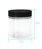 4 oz clear PET plastic single wall jar with 58-400 neck finish w/ Plastic Lined Ribbed  Caps- Case of 760