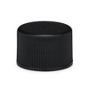 20-410  Neck Black PP plastic ribbed skirt lid with foam liner - Bag of  500