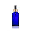 1 oz Cobalt Blue Glass Bottle w/ Black-Matte Gold Treatment Pump