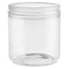 16 oz Straight-Sided Glass Jars - White metal Lid - 12/case