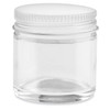 1 oz Straight-Sided Glass Jars - White Metal Lid - 48/case