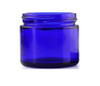 2 oz Blue Round Glass Jars with Plastic Lids and Inner Liners. Set of 15 Pack