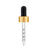 18-415 Matt Gold / Black Bulb Calibrated Dropper fits 1 oz Euro Dropper Bottles