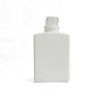 1 oz White SQUARE Glass Bottle w/ 18-415 Temper Evident Neck Finish