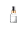 1 Oz Clear Cylinder Slope Glass Bottle w/ Matt Gold Black Treatment Pump