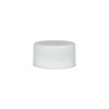 20-400 PP White Ribbed Flat Caps Foam lined  -Case of  360