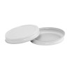 89-400 White Metal CT Lid with Plastisol Liner - Bag of 200