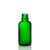 30 mL Green glass boston round euro dropper bottle with 18-DIN neck finish