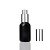 15ml Shiny Black Euro Dropper Bottle Shiny Silver Treatment Pump 18-DIN neck finish