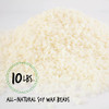 American Soy Organics- 10 lb of Freedom Soy Wax Beads for Candle Making – Microwavable Soy Wax Beads – Premium Soy Candle Making Supplies