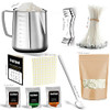Candle Wax - DIY Candle Making Supplies with 1 LB Soy Wax for Candle Making - Full Candle Making Kit for Adults and Kids with 1lb Soy Candle Wax Flakes, 50 Pre-Waxed Candle Wicks and More
