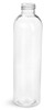 8 oz clear PET cosmo round bottle with 24-410 neck finish