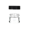 5ml Child Resistant Glass Jar w/ Black Ribbed Cap- 1 Gram- 250 Count