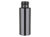 1 OZ. Black Plastic Cylinder Bottle, 20/410 Finish - Case of 1500