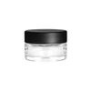 1OZ CHILD RESISTANT GLASS JARS WITH BLACK CAPS - 1-2 GRAMS - 200 COUNT