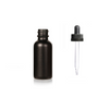 1/2 oz Matt Black Glass Bottle w/ Black Child Resistant Glass Dropper